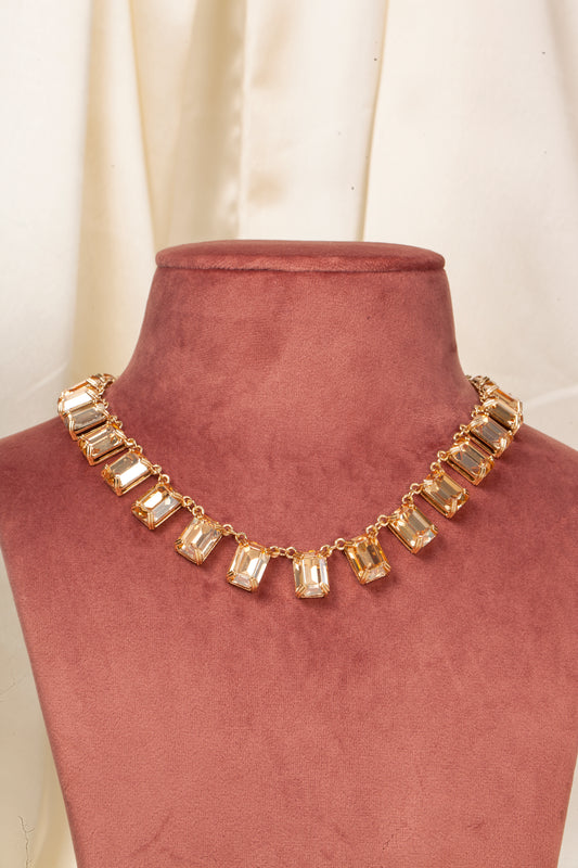 Golden Aura Swarovski Collar Necklace