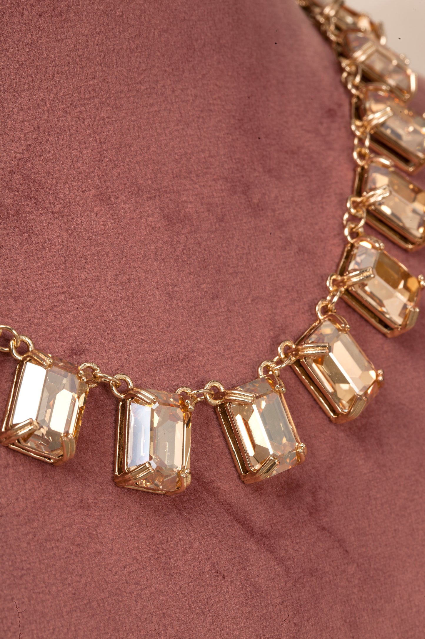 Golden Aura Swarovski Collar Necklace