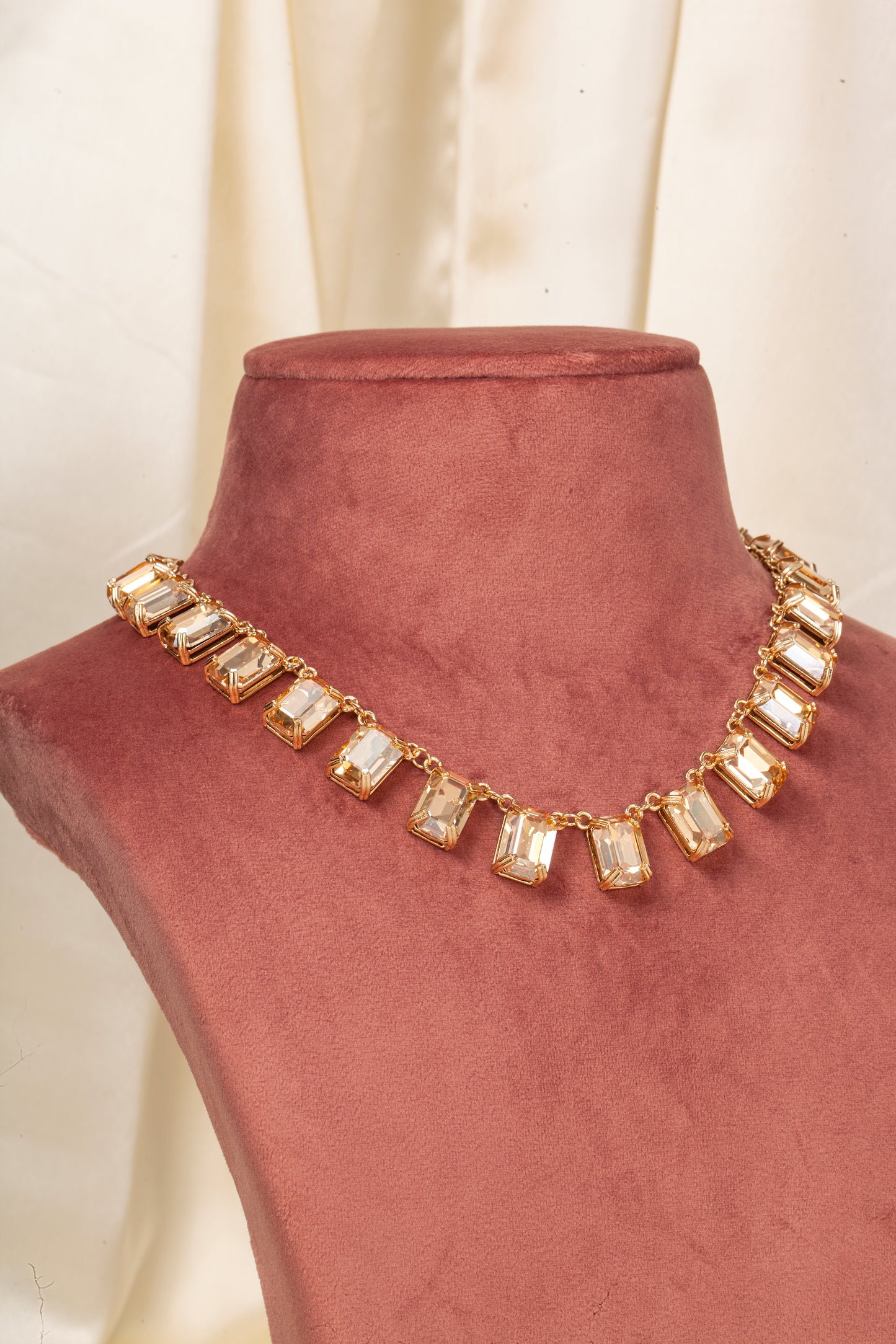 Golden Aura Swarovski Collar Necklace