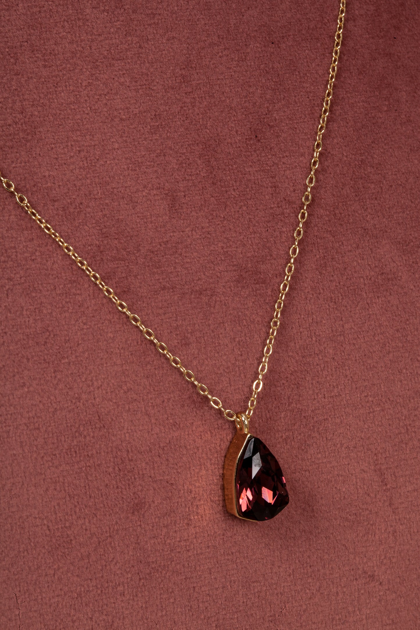 Crimson Kiss Swarovski Teardrop Pendant
