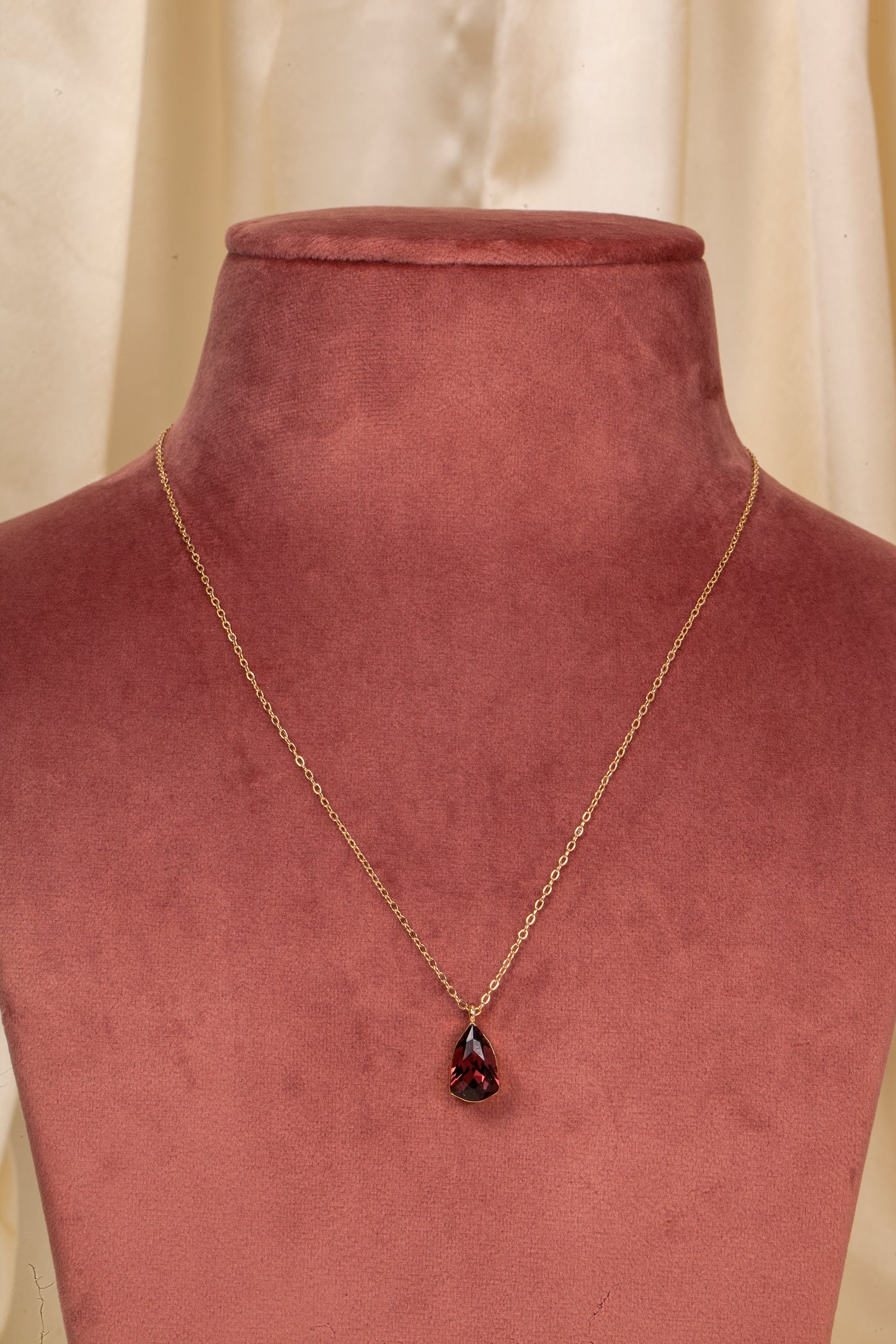 Crimson Kiss Swarovski Teardrop Pendant