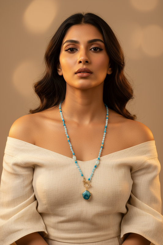 Ocean Spirit Semi-Precious Pendant Necklace