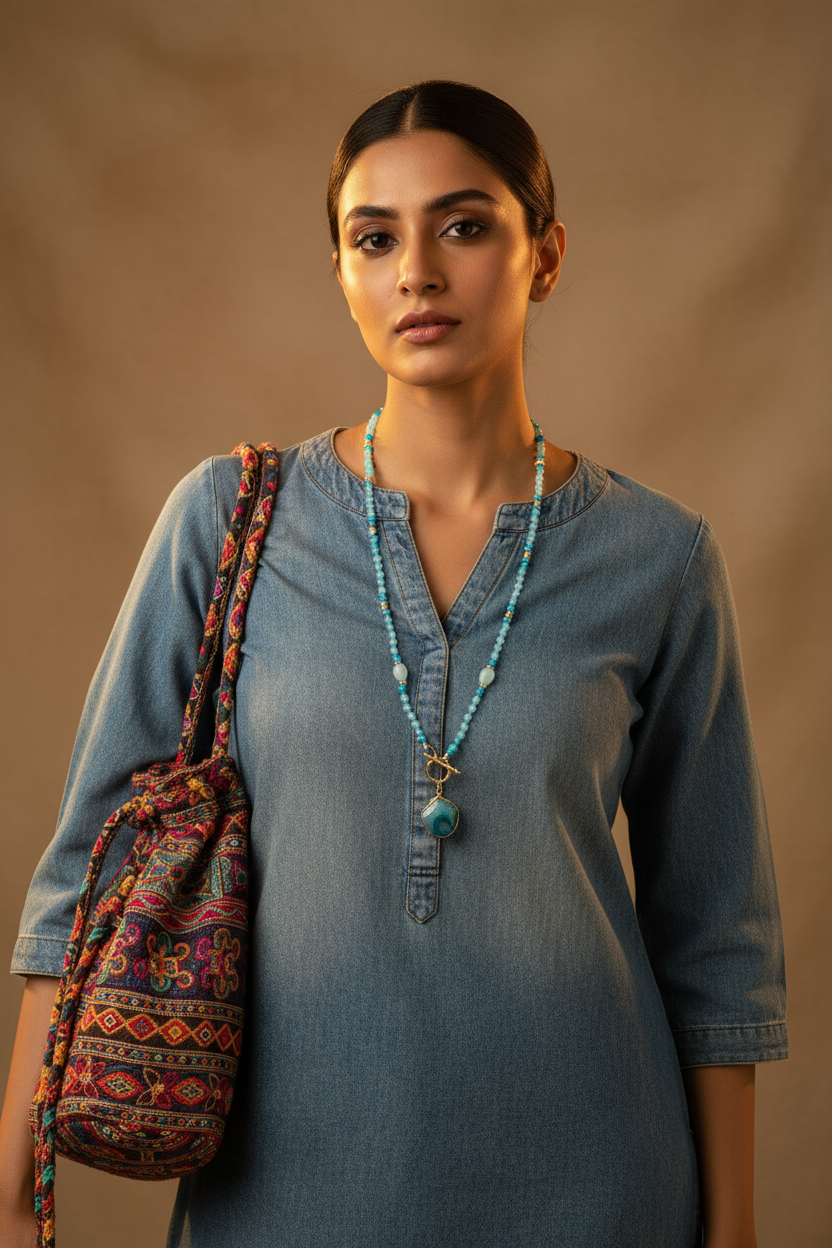 Ocean Spirit Semi-Precious Pendant Necklace