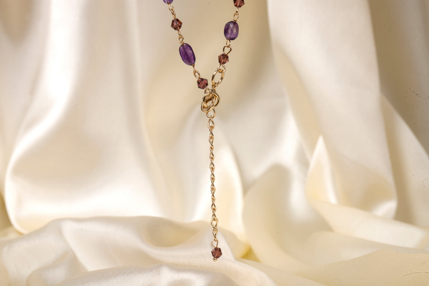 Amethyst Earth Raw Stone Pendant Necklace