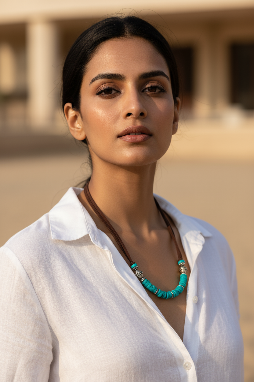 Earthbound Soul Turquoise Bead Necklace