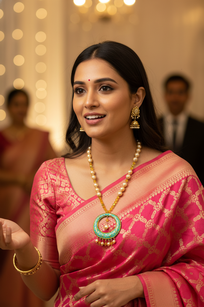 Royal Meenakari Elegance - Double-Sided Necklace Set