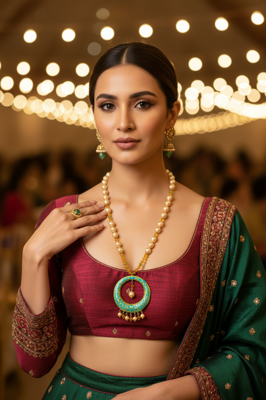 Royal Meenakari Elegance - Double-Sided Necklace Set