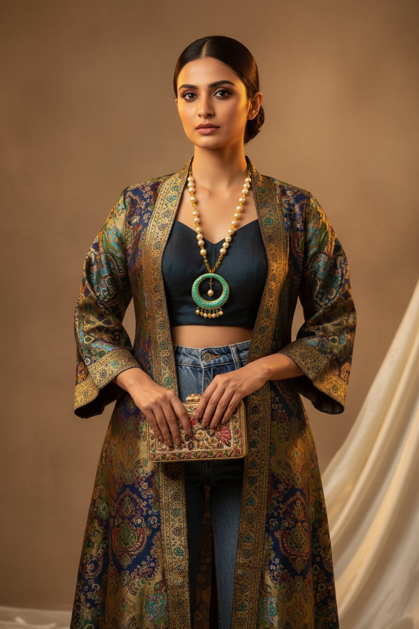 Royal Meenakari Elegance - Double-Sided Necklace Set