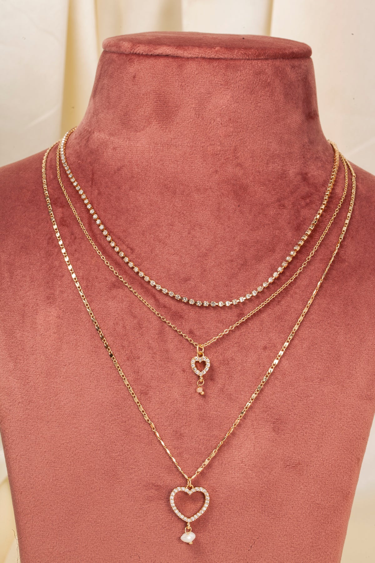 Layers of Love - Heart Pendant Layered Necklace