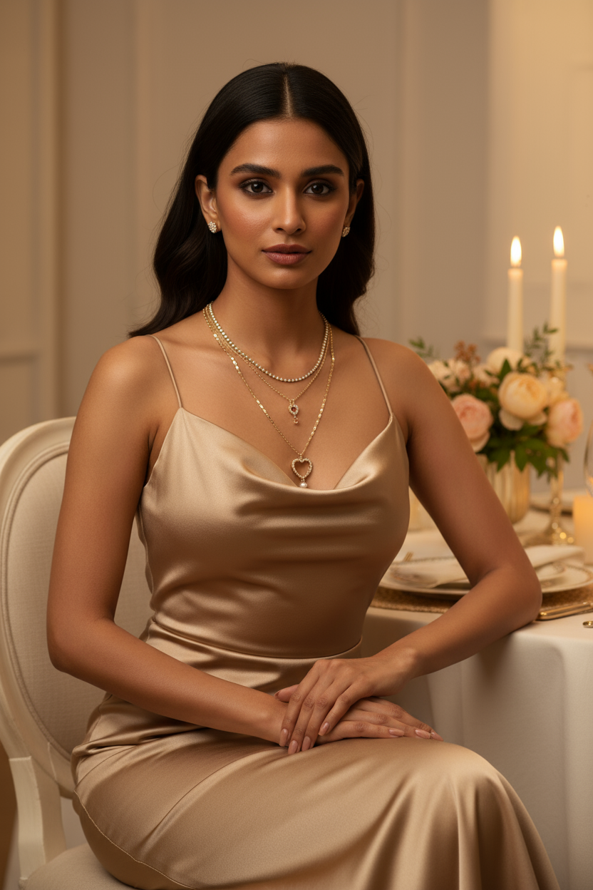 Layers of Love - Heart Pendant Layered Necklace