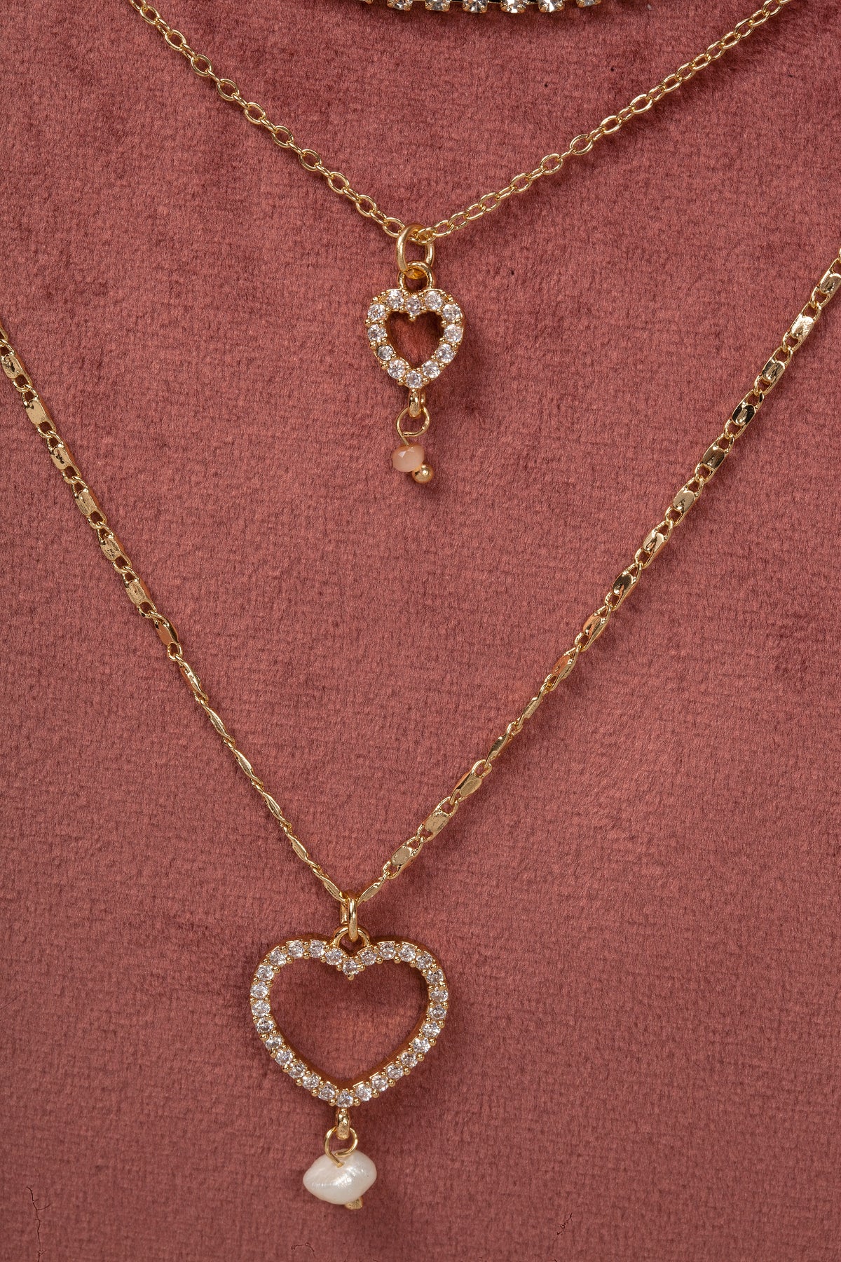 Layers of Love - Heart Pendant Layered Necklace